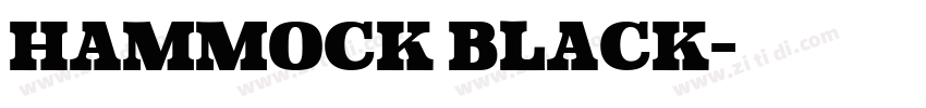 HAMMOCK Black字体转换 HAMMOCK Black字体转换